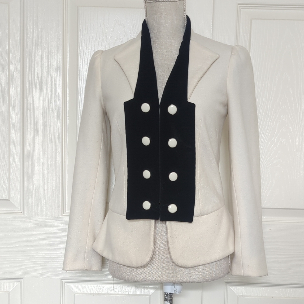 Alice & Olivia Women's Tuxedo Style Military Blazer Jacket